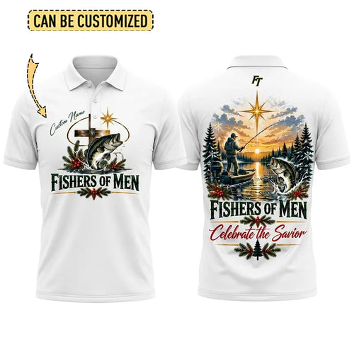 Christian Fishers of Men Christmas Polo Shirt