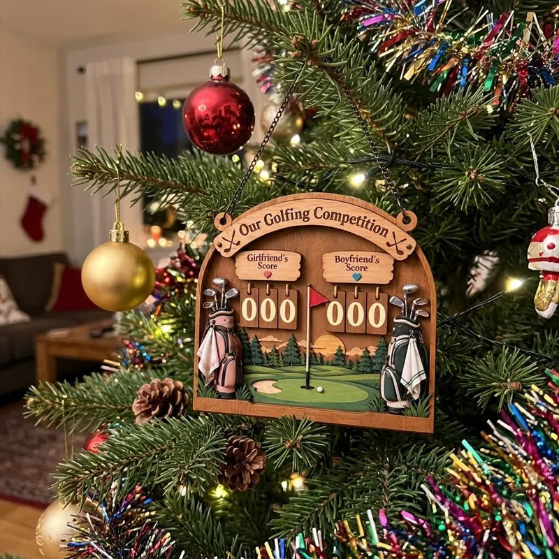 Personalized Our Golfing Competition 3-Digit Wooden Tracker