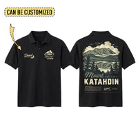 Personalized Mount Katahdin Vintage Hiking Polo Shirt