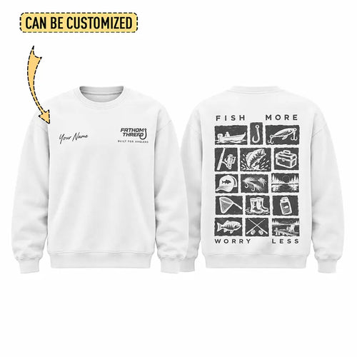 Personalized Fish More Worry Less Fishing Sweater