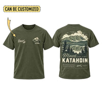 Personalized Mount Katahdin Vintage Hiking T-Shirt