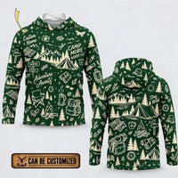 Personalized Camp More Worry Less Adventure Hooded Long Sleeve Shirt
