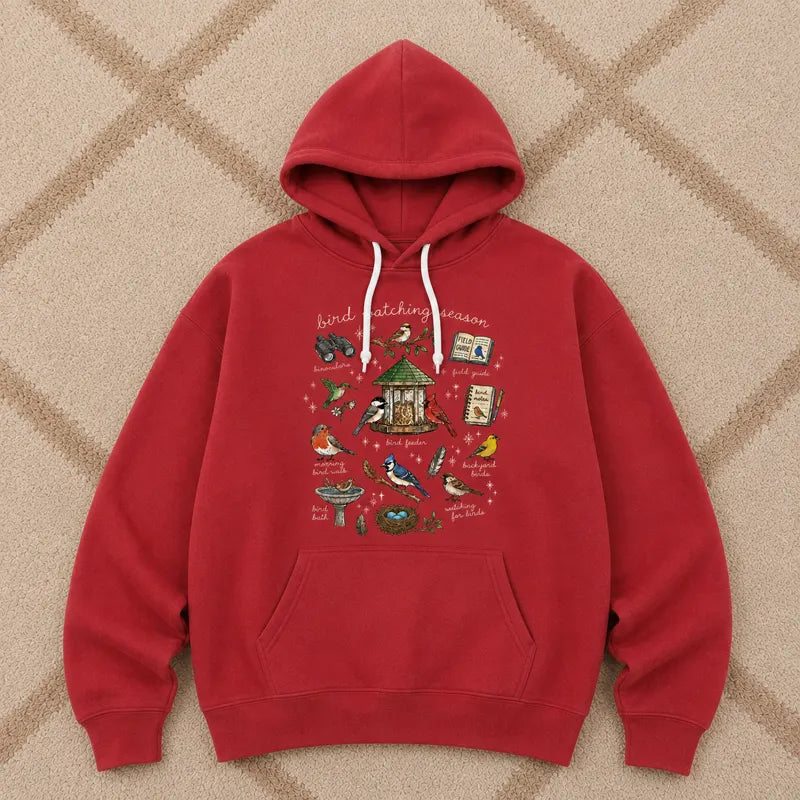 Bird Watching Season Vintage Nature Hoodie
