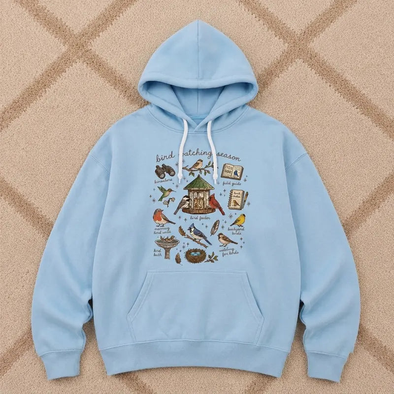 Bird Watching Season Vintage Nature Hoodie