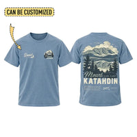 Personalized Mount Katahdin Vintage Hiking T-Shirt