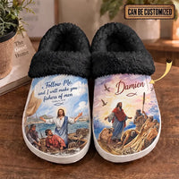 Personalized Christian Fishing Fur Slippers