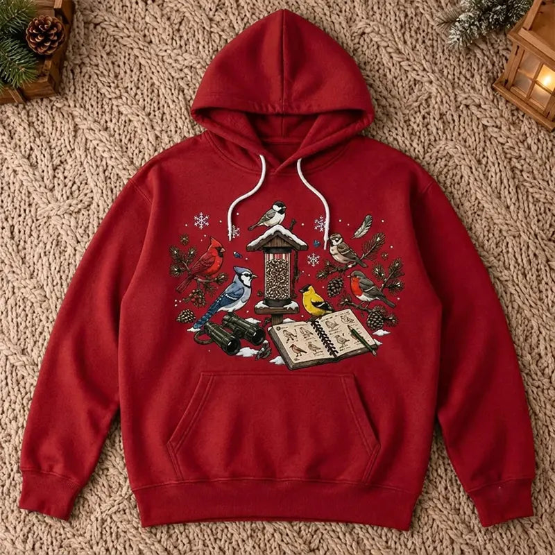 Vintage Bird Watching North American Birds Hoodie