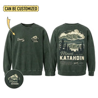 Personalized Mount Katahdin Vintage Hiking Sweater