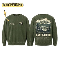 Personalized Mount Katahdin Vintage Hiking Sweater