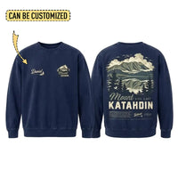 Personalized Mount Katahdin Vintage Hiking Sweater