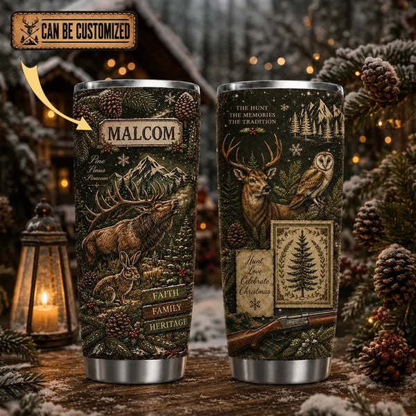 Personalized Hunting Christmas 20oz Tumbler