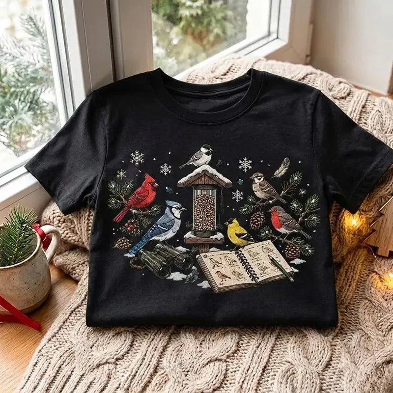 Vintage Bird Watching North American Birds  T-Shirt