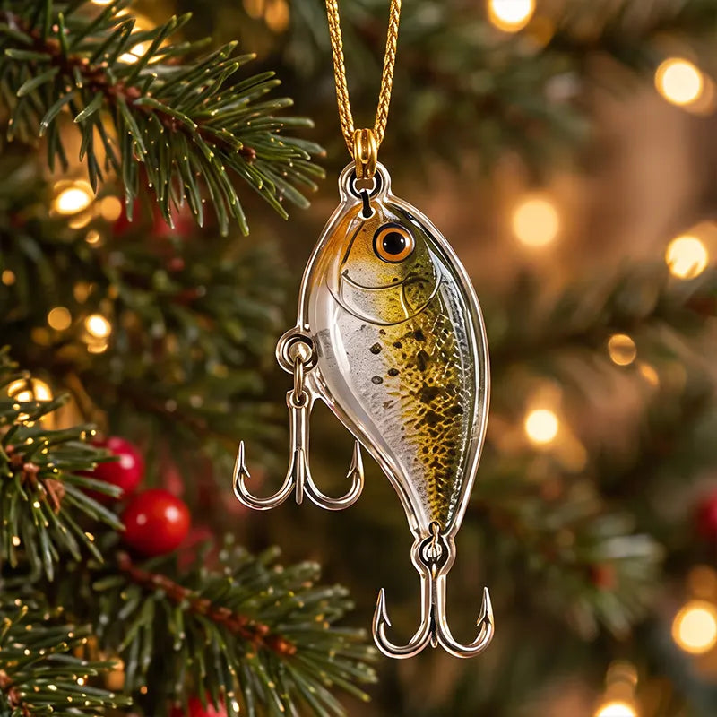 Personalized Fishing Lure Christmas Tree Ornament