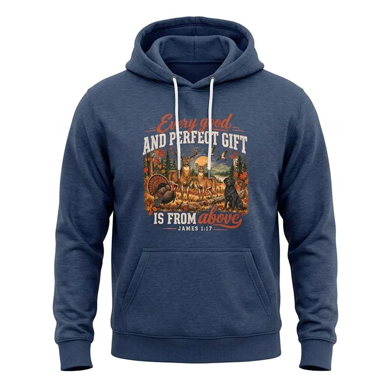 Every Good And Perfect Gift From Above Vintage Wildlife Outdoor Hoodie