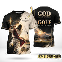 Personalized God Is My Savior Golf Christian T-Shirt