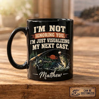 Personalized I'm Not Ignoring You Fishing Ceramic Mug