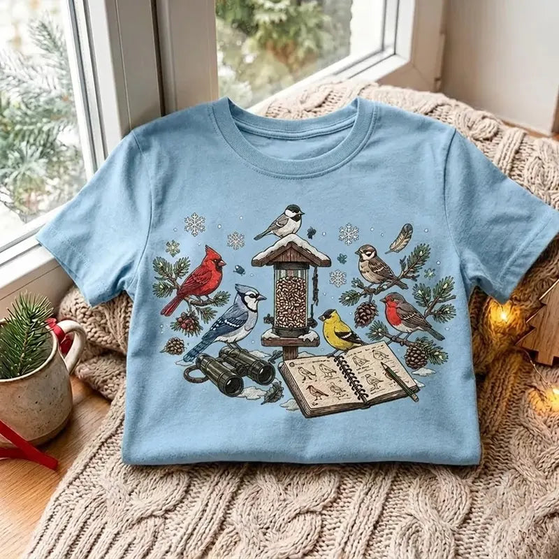 Vintage Bird Watching North American Birds  T-Shirt