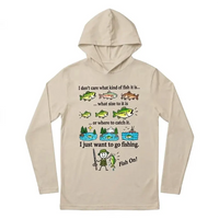 I Just Want To Go Fishing Fish On Hooded Long Sleeve Shirt