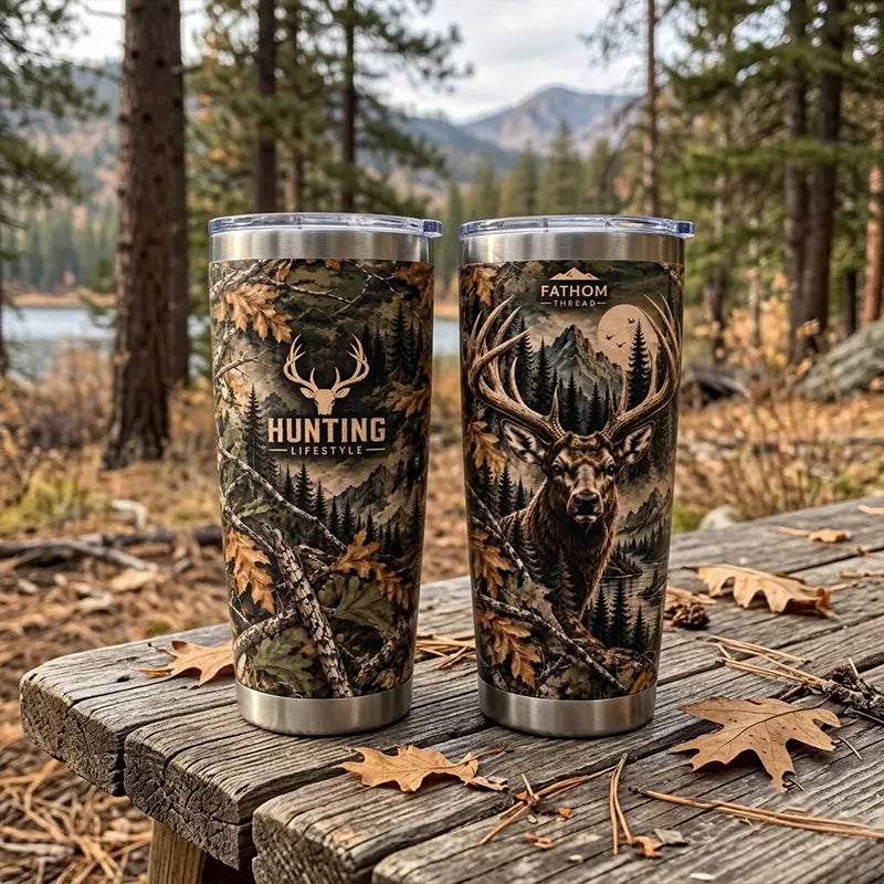 Hunting Lifestyle Deer Fathom Thread 20oz Tumbler