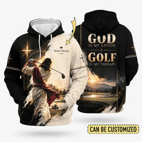 Personalized God Is My Savior Golf Christian Hoodie