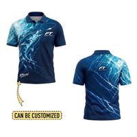 Personalized Fathom Thread Ocean Fish Polo Shirt