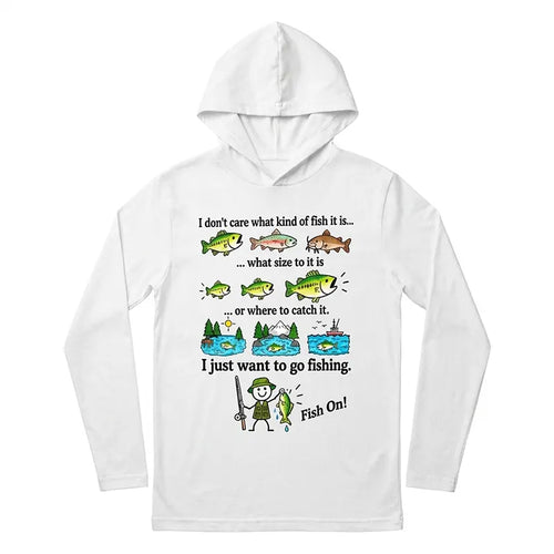 I Just Want To Go Fishing Fish On Hooded Long Sleeve Shirt