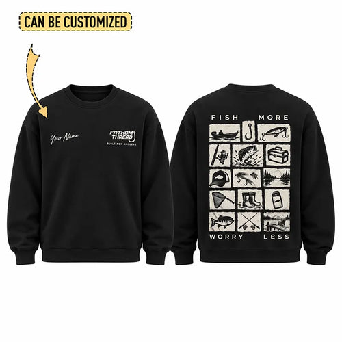Personalized Fish More Worry Less Fishing Sweater