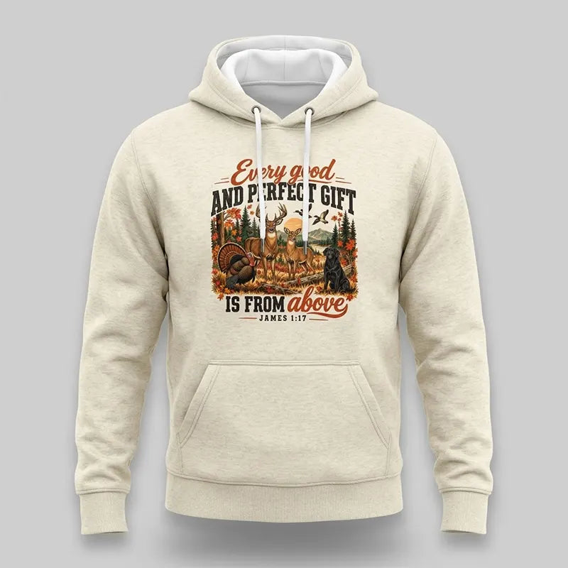 Every Good And Perfect Gift From Above Vintage Wildlife Outdoor Hoodie
