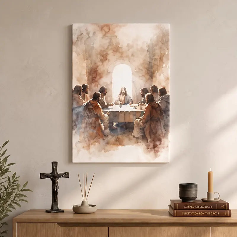 Jesus The Last Supper Passion of Christ Calvary Canvas Print