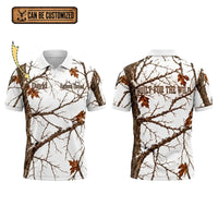 Fathom Thread Snow Camo Personalized Polo Shirt