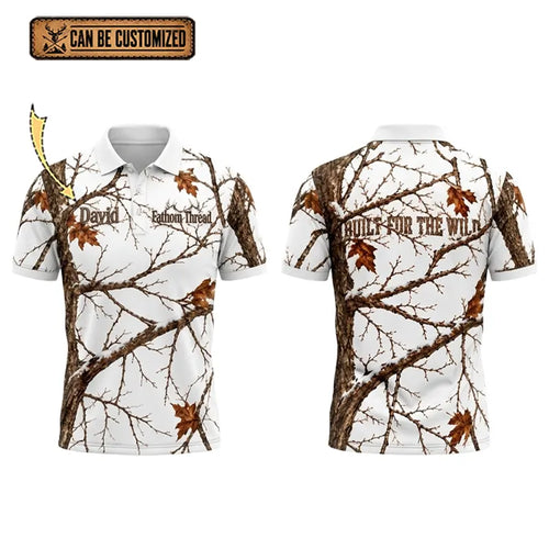 Fathom Thread Snow Camo Personalized Polo Shirt