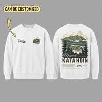 Personalized Mount Katahdin Vintage Hiking Sweater