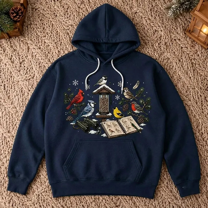 Vintage Bird Watching North American Birds Hoodie