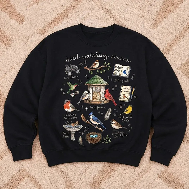 Bird Watching Season Vintage Nature Sweater