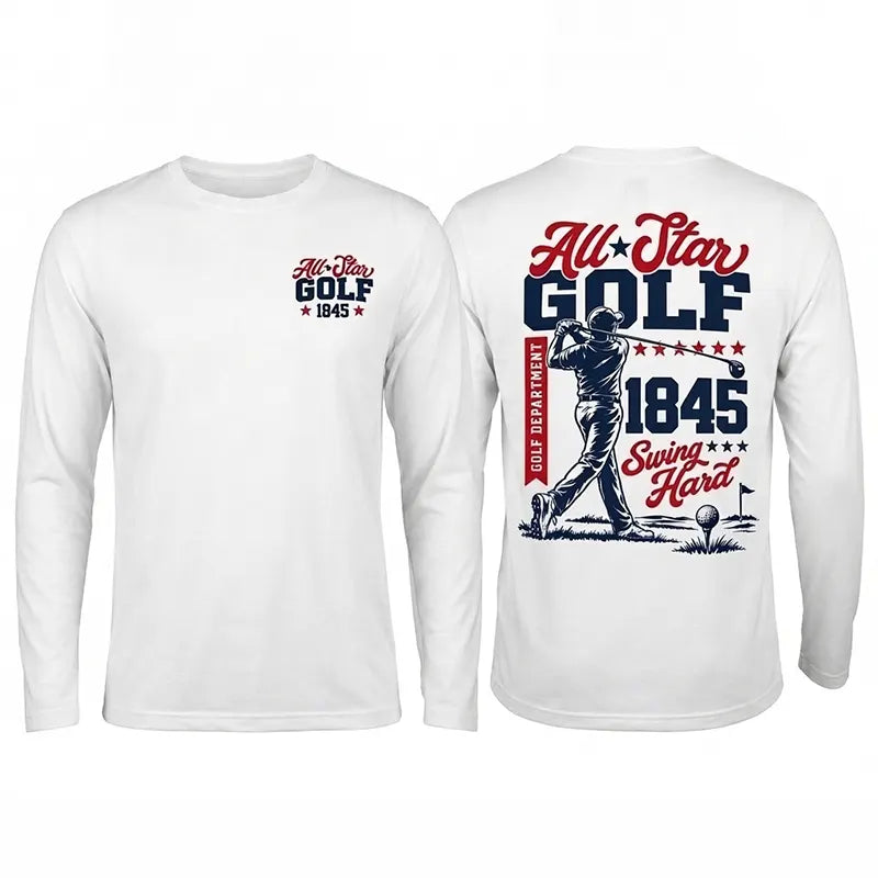 Personalized All-Star Golf Vintage Long Sleeve Shirt