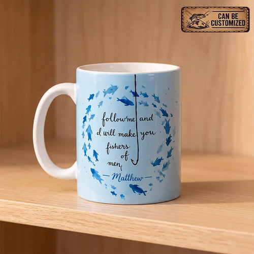 Personalized Fishers Of Men Christian Fishing Mug