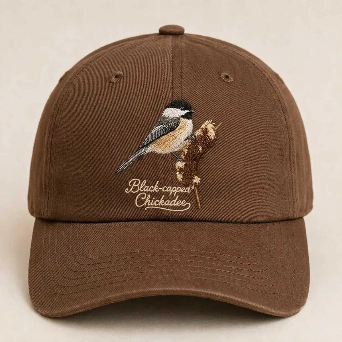 Bird Watching Bird Species Black-capped Chickadee Embroidered Cap