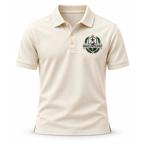 Grace Faith Golf Christian Embroidered Polo Shirt