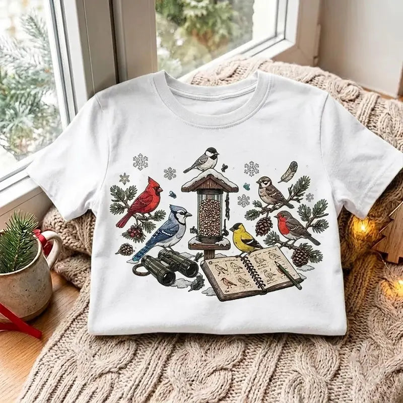 Vintage Bird Watching North American Birds  T-Shirt