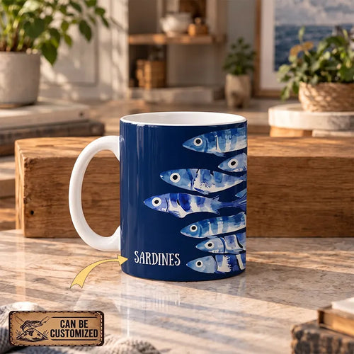 Sardines Fishing Ceramic Mug