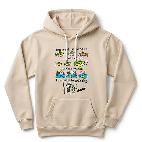 I Just Want To Go Fishing Fish On Hoodie