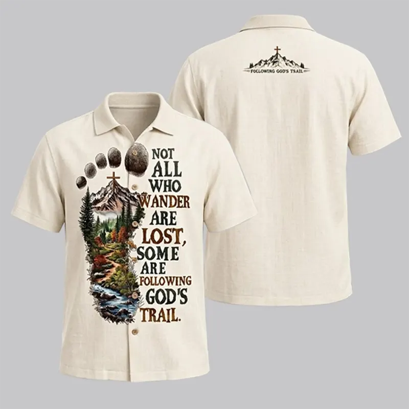 Following God's Trail Christian Mountain Hawaiian Shirt