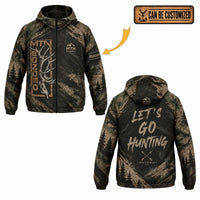 Personalized MTN Bonded Let's Go Hunting Camo Windbreaker Jacket