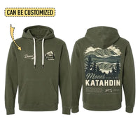 Personalized Mount Katahdin Vintage Hiking Hoodie