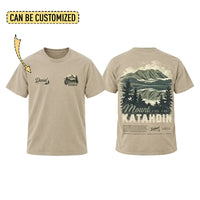 Personalized Mount Katahdin Vintage Hiking T-Shirt