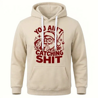 You Ain't Catching Shit Funny Santa Fishing Christmas Hoodie