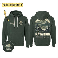 Personalized Mount Katahdin Vintage Hiking Hoodie
