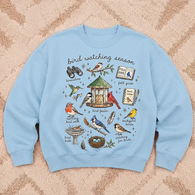 Bird Watching Season Vintage Nature Sweater