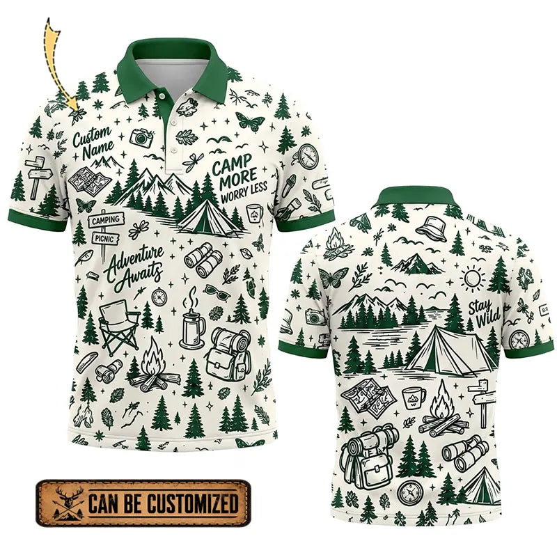 Personalized Camp More Worry Less Adventure Polo Shirt