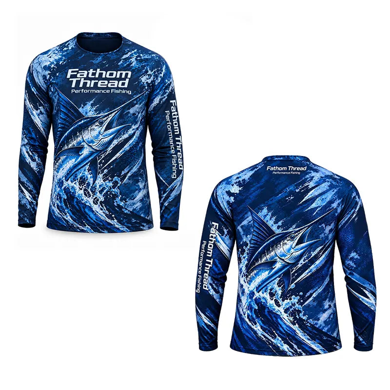 Fathom Thread Performance Fishing Marlin Long Sleeve Shirt